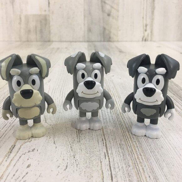 Bluey The Terriers 3 Pack School Friends Jo Dan Adam Figure Triplets Scottish - Picture 1 of 13
